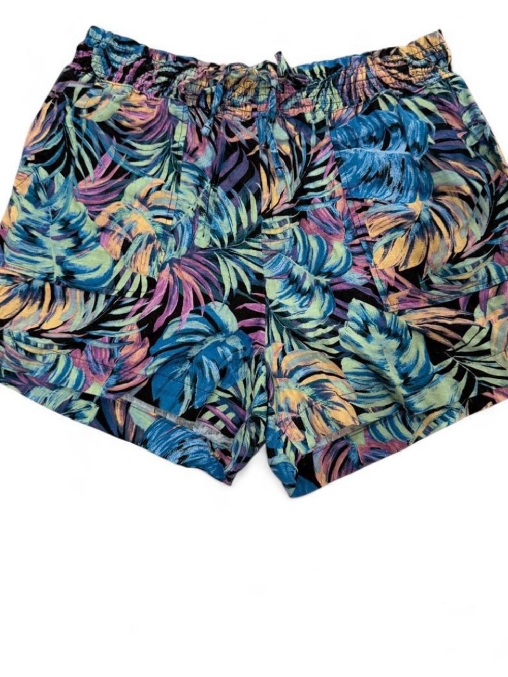 Time and Tru Multicolor Smocked Waist Shorts